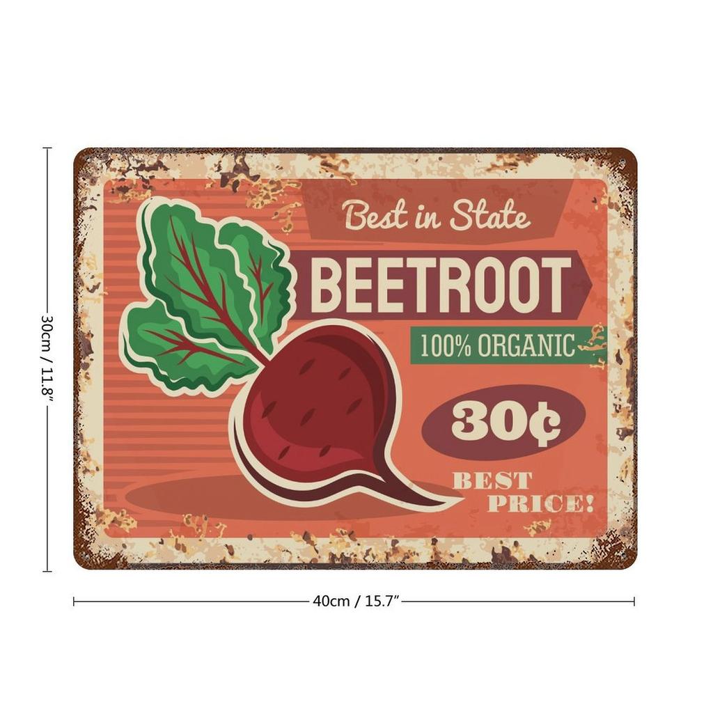 1-Pack Rusty Weathered Wall Sign, 20×30cm and 30×40cm, Vintage Décor for Garage, Cafe or Living Room