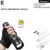 ZK20 Dropshipping USB Rechargeable XHP90 COB Powerful LED Flashlight Zoom Red Torch Light 18650 26650 Touch Switch Flashlights