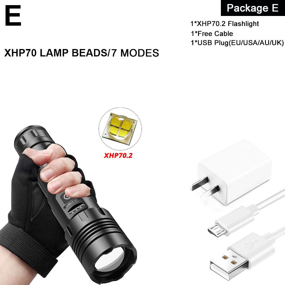 ZK20 Dropshipping USB Rechargeable XHP90 COB Powerful LED Flashlight Zoom Red Torch Light 18650 26650 Touch Switch Flashlights