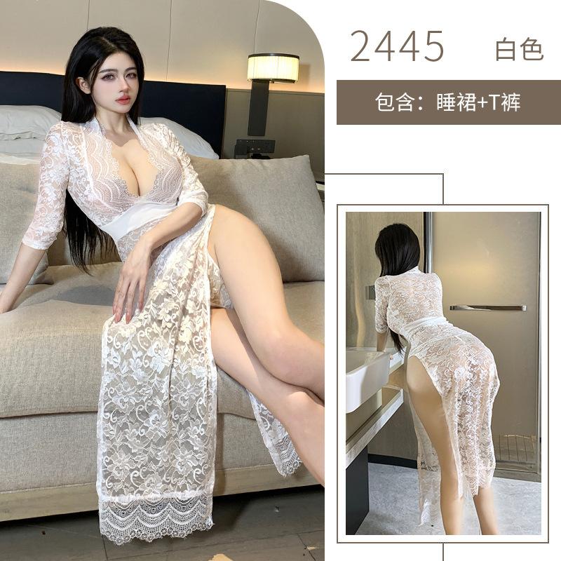 Sexy Lace Dress, Hot Perspective, Free Sex Underwear, Exposed Chest, Side Open, Royal Sister Flirting Temptation