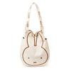 White Miffy Bunny Tote Bag With Print And Magnetic Closure For Urban Style