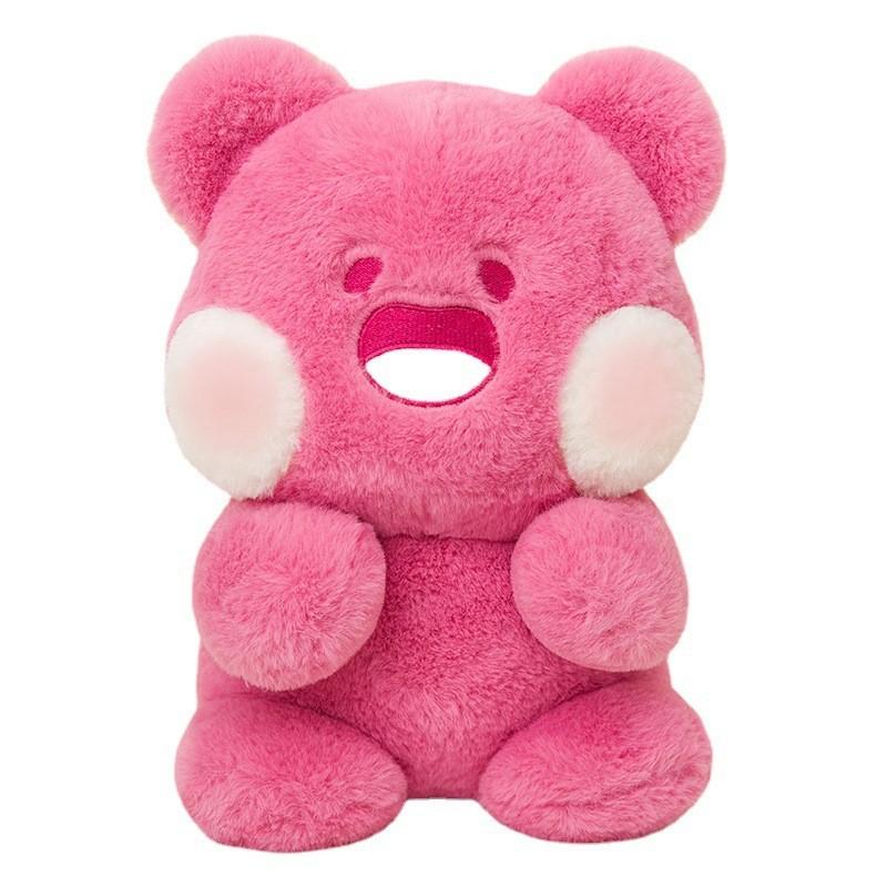 Plush Bear Dudu Toy Cartoon Doll Rose Red Sleeping Companion Girls Birthday Gift