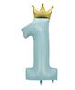 1st Birthday Blue Crown & Balloon Set for Boys or Pink Number Party Decor for Girls