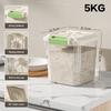 5/10/15Kg Rice Container Rice Storage Box Sealed Cereal Dispenser Insect Proof Pet Food Container Kitchen Organizer