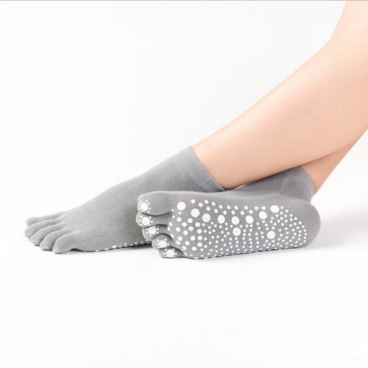Women's Non-Slip Cotton Five-Finger Yoga Pilates Toe Socks