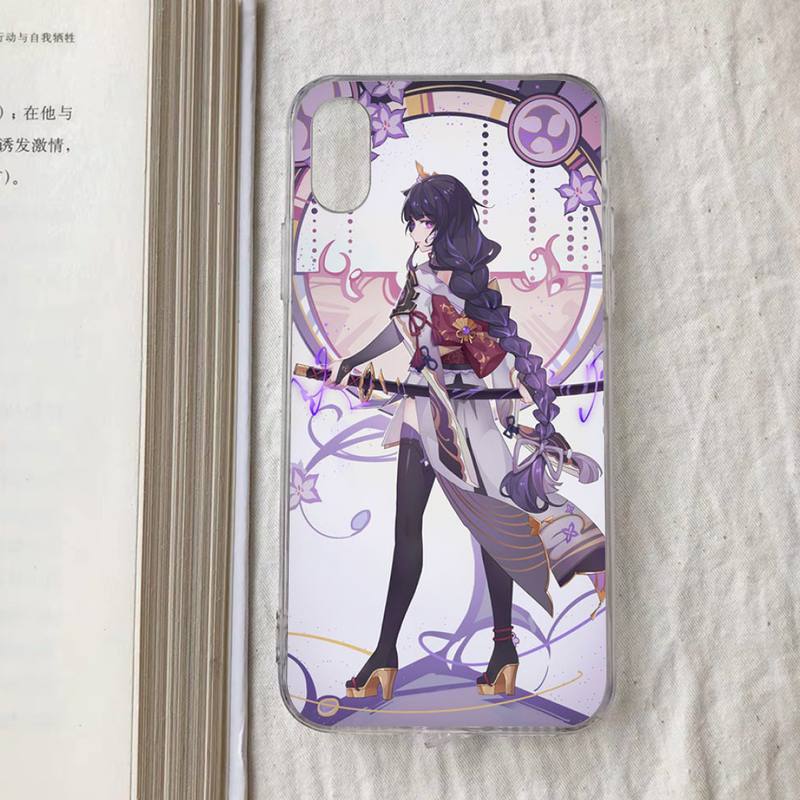 Genshin Impact Raiden Shogun Phone Case for iPhone 11 12 13 Mini Pro Max 8 7 6 6S Plus X 5 S SE 2020 XR XS 10 case