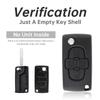 4 Button Flip Key Fob Shell Case Replacement Wear Resistant for 207-407 Citroen C1-C4 with Key Chain Screwdriver Tools
