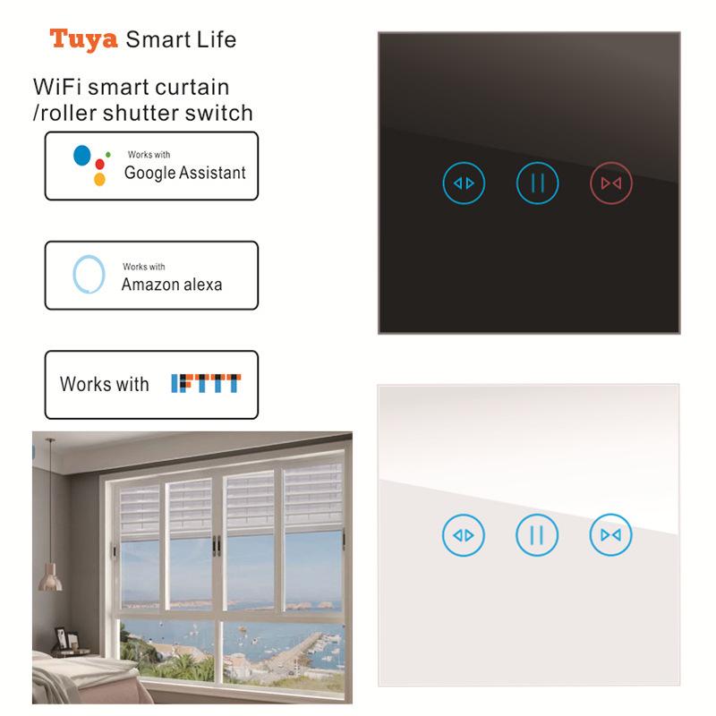 Graffiti WiFi Curtain Switch with Mobile Remote, Timer, Alexa & Google Voice Control