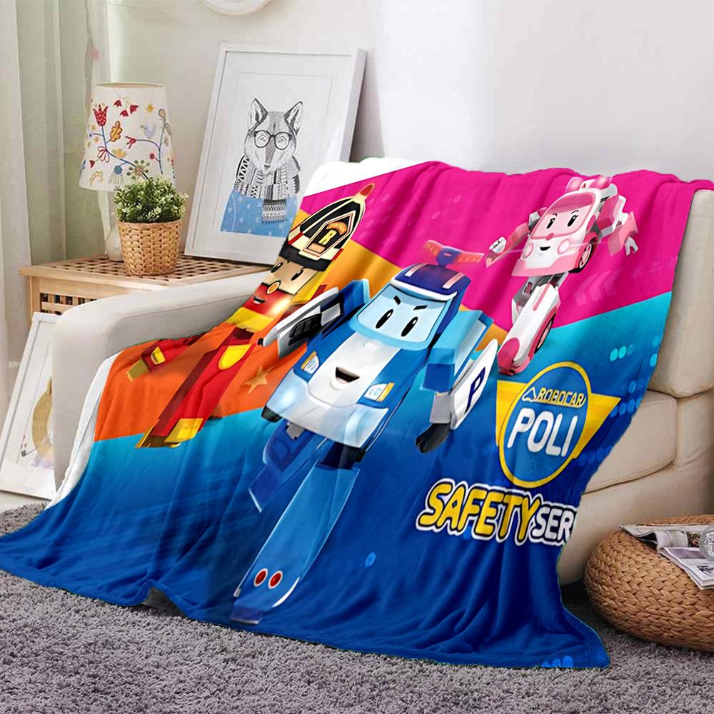 1pc Robots Vehicles flannel Blanket for Super Soft Cute Comfort Blanket for Travel Bedding Couch Sofa Blanket Y73060