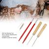 2pcs Doll Hair Rooting Holders with 10pcs 0.6mm Needle DIY Doll Hair Reroot Making Tool with Awl
