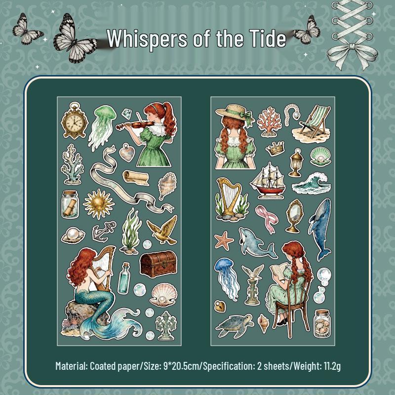 Yuxian Misty Fairytale European Retro Stickers for DIY Cards, Journals, and Collage Decoration
