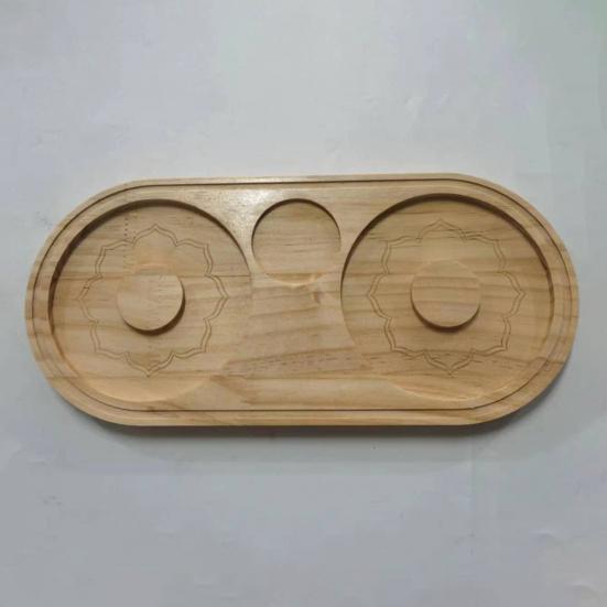 Cocktail Salt Rimmer 2-in-1 Wooden Cocktail Sugar Rimmer with Cutting Board Home Bar Party Glass Rimmer Accessories