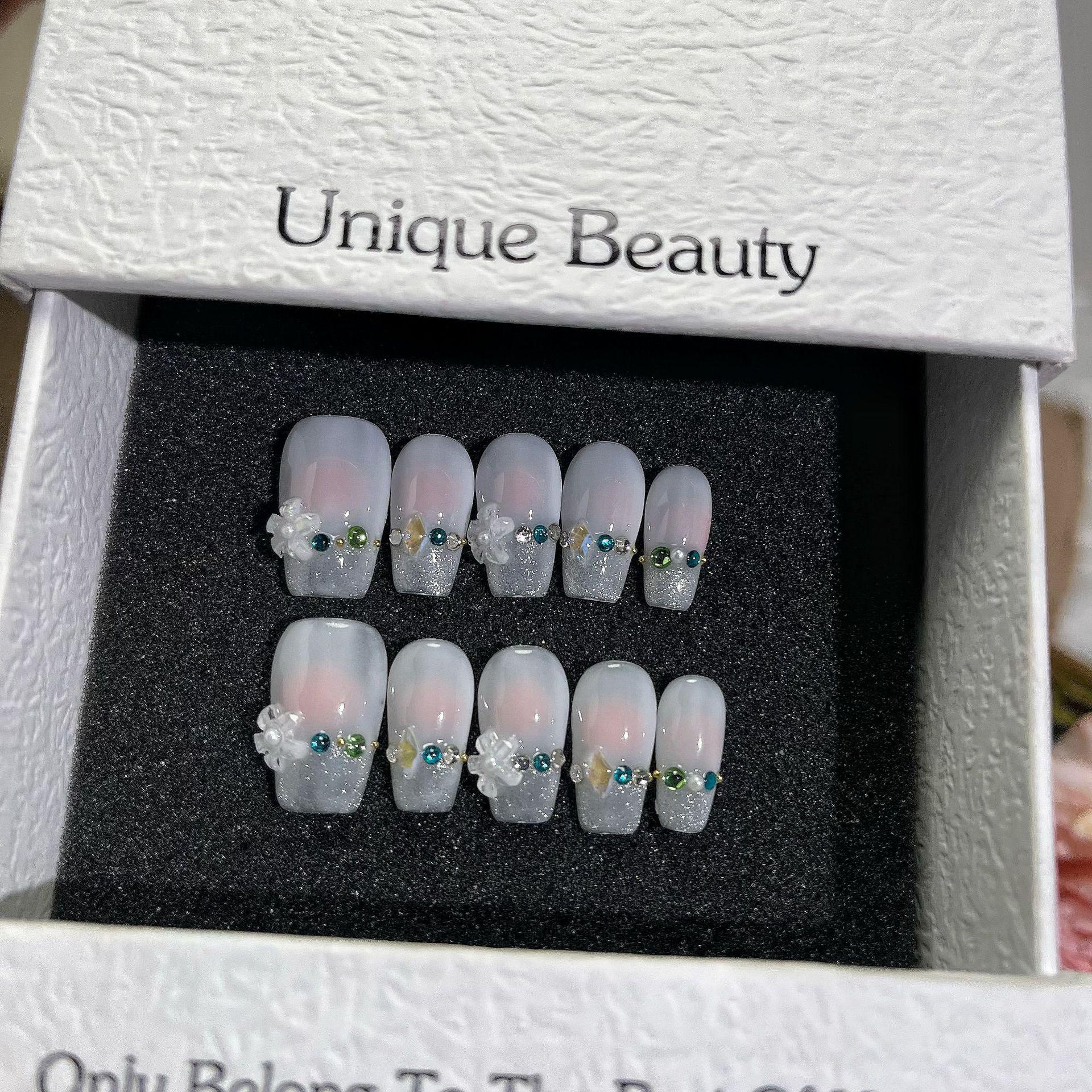 

Aurora Diamond Five-Petal Flower Removable Gel Nail Art Patches Large