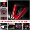 Steering Wheel / Gear Shift Head / Front Grille Strip / Read Light Lamp Cover Trim Accessories For Mazda CX-5 CX5 2017 - 2024
