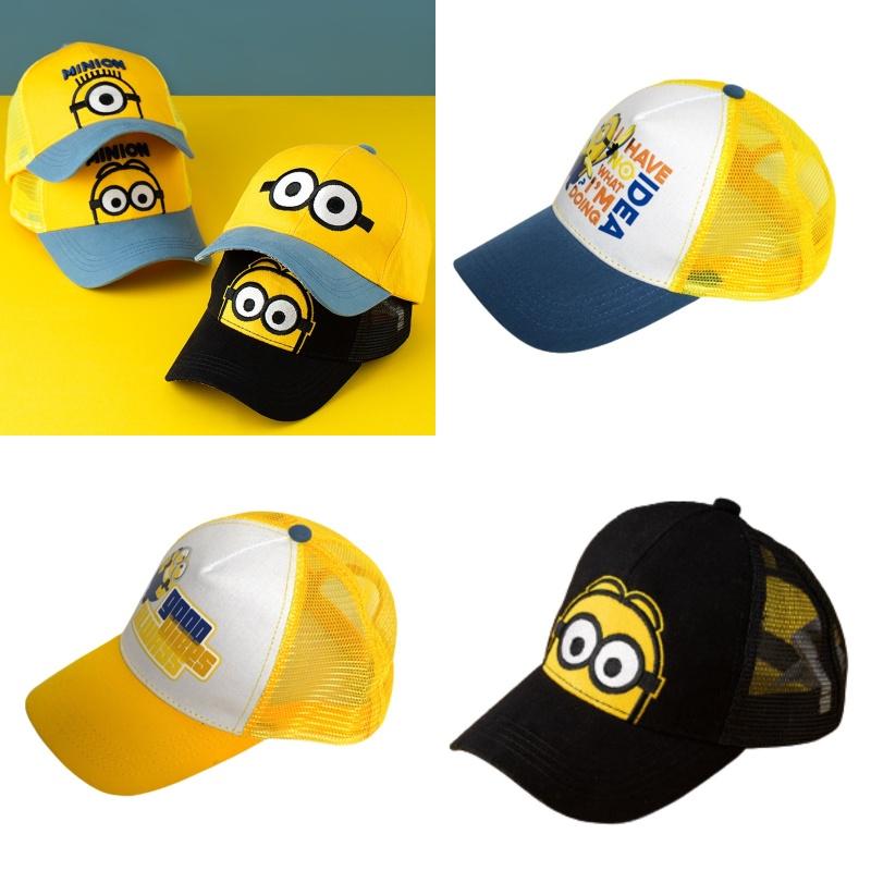 Cute Embroidered Minions Baseball Cap For Kids Soft Cotton Material