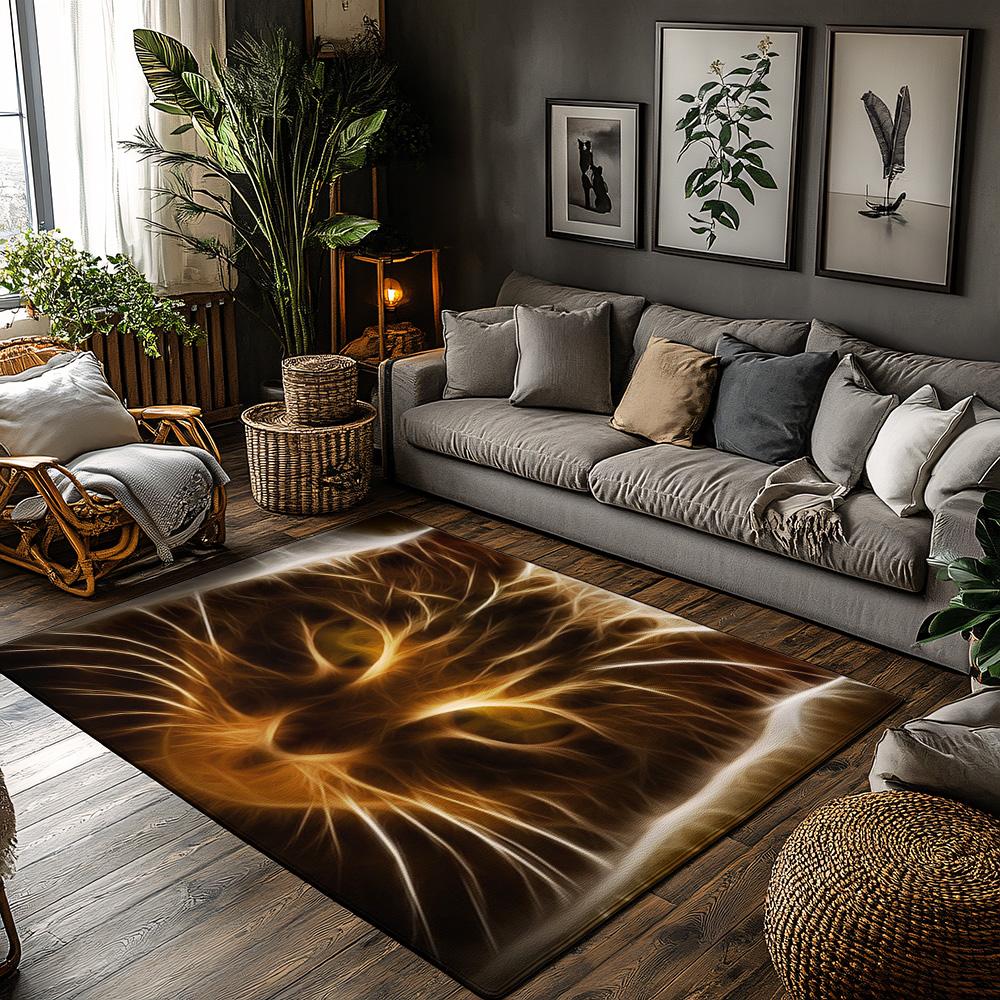 

Tuniu Abstract Brown Floor Carpet Rug for Living Room Bedroom Kitchen Mat Non-Slip 50x80cm20x31in