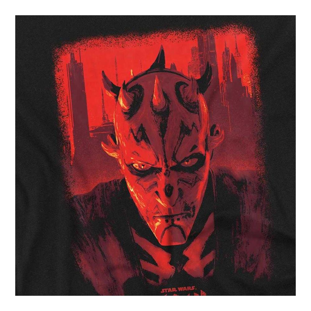 Gwiezdne Wojny: Maul-Shadow Lord Unisex Adult Czerwony Plakat Miejski Koszulka z Długim Rękawem