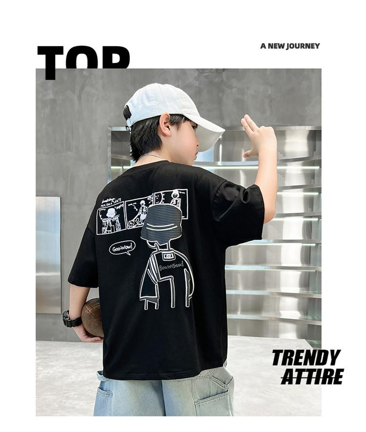 Boys' Fashion Short sleeved T-shirt Summer Thin Casual Top Trendy T Children's New Summer T-shirt