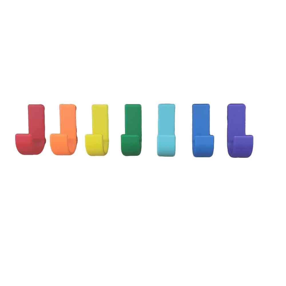

7PCS NEW 2026 Rainbow Colors Wall Widened Hooks Key Hanger for IKEA Skadis Hole Board