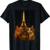 Lustige Katzen Grafik T-Shirts Eiffelturm Selfie Meme Katze T-Shirt