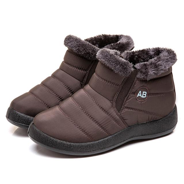 Damenstiefel Mode Wasserdichte Schneestiefel für Winterschuhe Damen Lässig Leichte Knöchelstiefel Mujer Warme Winterstiefel