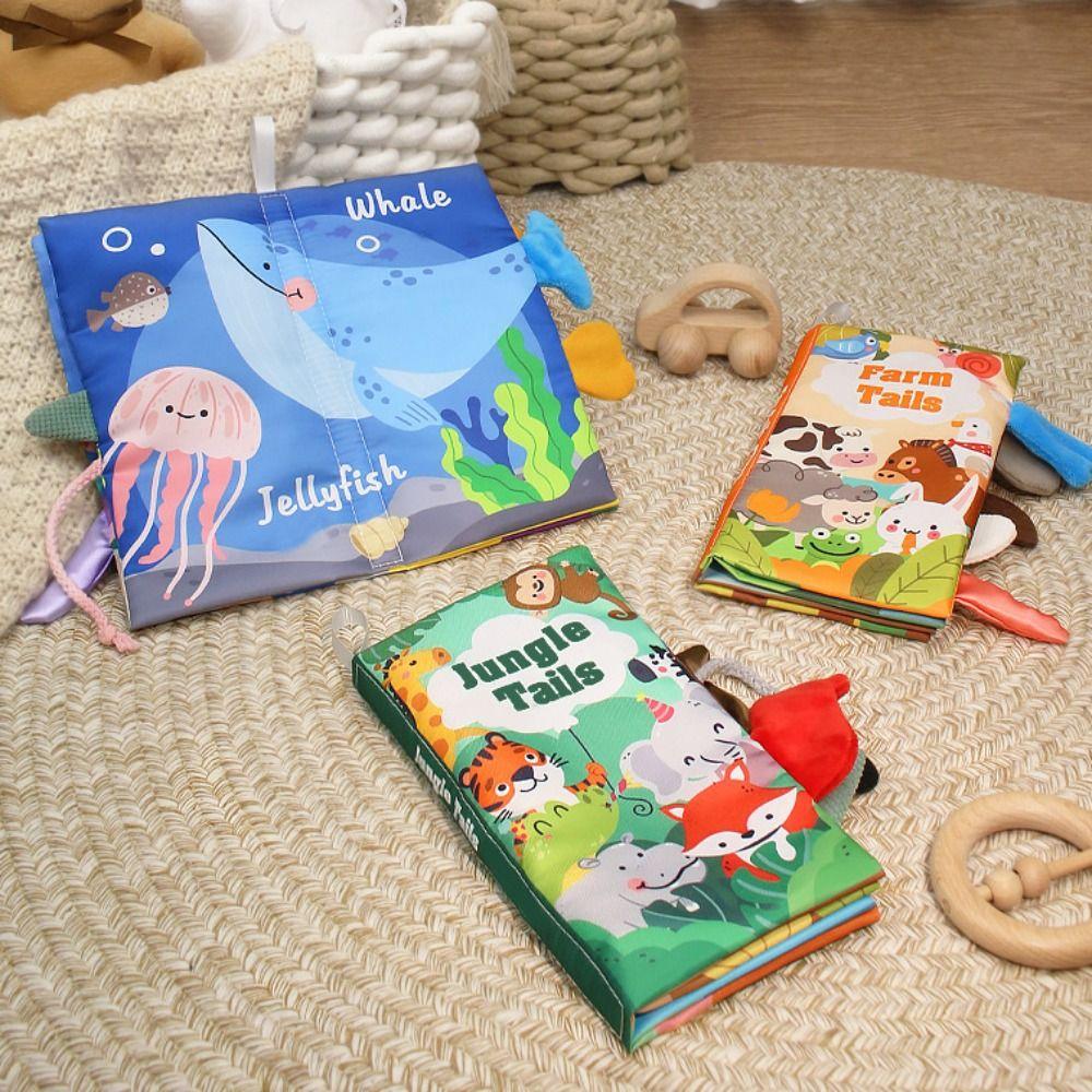 

Parent-child Kids Cloth Book Animals Tail Puzzle Cloth Book Baby Cloth Book 0-36 Months Baby style C