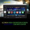 6,2" Universeller 2-DIN Auto-MP5-Player Audio-Touchscreen-Radio Autoradio unterstützt Rückspiegel-Link BT FM-Fernbedienung und Lenkradsteuerung