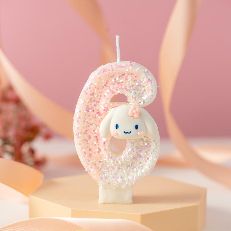 Creative Cute Cartoon Rabbit Number Birthday Candle Cake Decoration Party Dessert