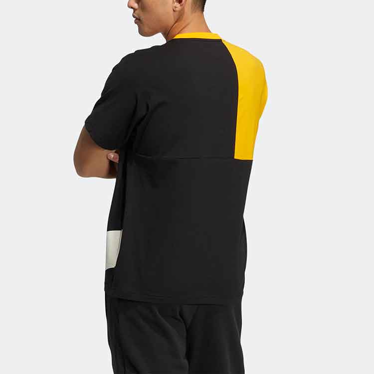 Adidas Neo Contrast Letter Print Sports T-Shirt Men Tops Black HS8825
