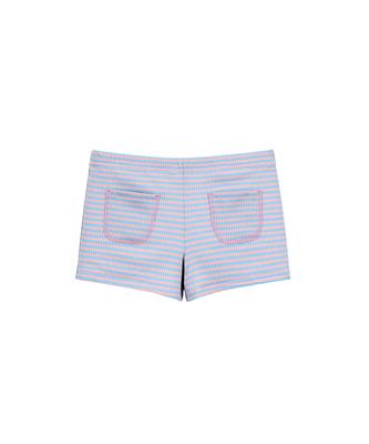 LOTSYOU Multi Stripe Mini Shorts Light Pink