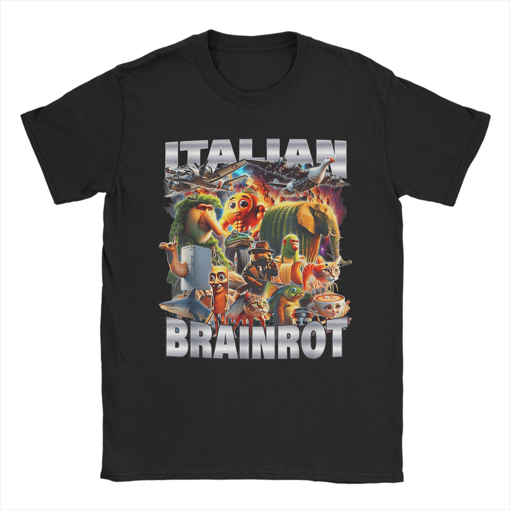 

Уличная футболка Blueberrinni Octopussini Итальянский мем про мозговую гниль Футболки Новинка Футболка для мужчины Летний топ с коротким рукавом 4XL