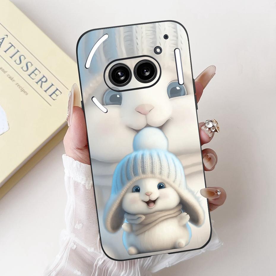 Fashion Painting Phone Case For Nothing Phone (2a) Plus Black Silicone Soft Cover For Nothing Phone 2 Phone2a Cases Bumpers
