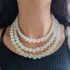 Hot-selling Temperament Women's Light Luxury Three-layer Pearl Necklace Imitation Pearl Layered Neck Chain