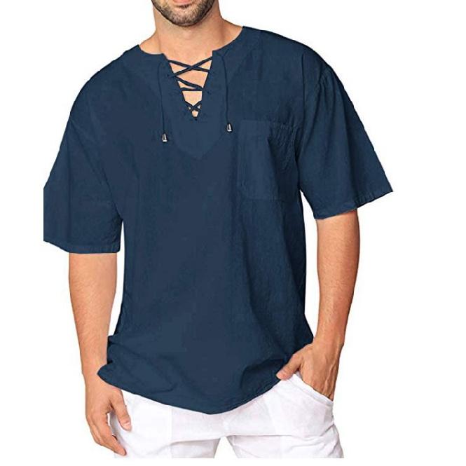 Men'S Sports Work Base Daily Wear T-Shirt Summer Men'S Solid Color Slim Fit Casual T-Shirt Short Sleeved Top
