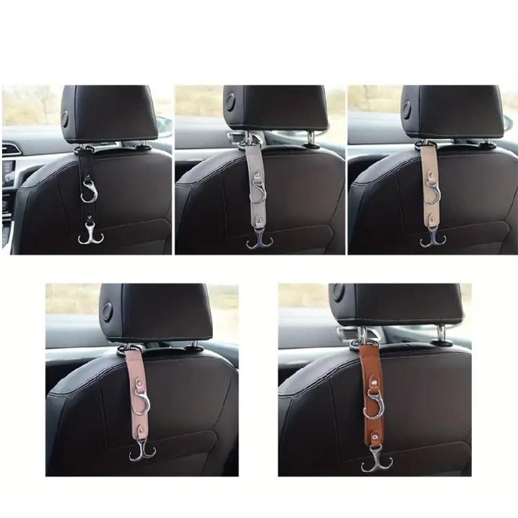 Instants Mount Car Back Hangers Leather Materials Storage Solution for Travel Accessory