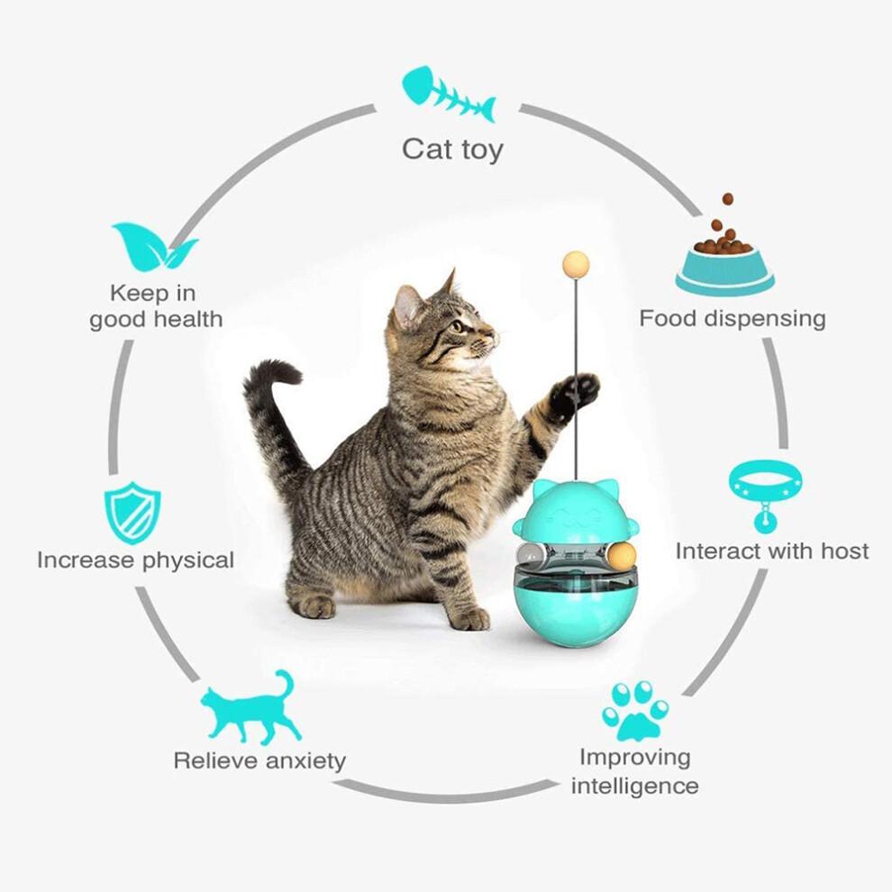 Puzzle Toy For Cats, Interactive Catnip Toy With Detachable Wand, Slow Feeder For Engaging Feeding Sessions, Durable And Safe With Smooth Surface, Cle