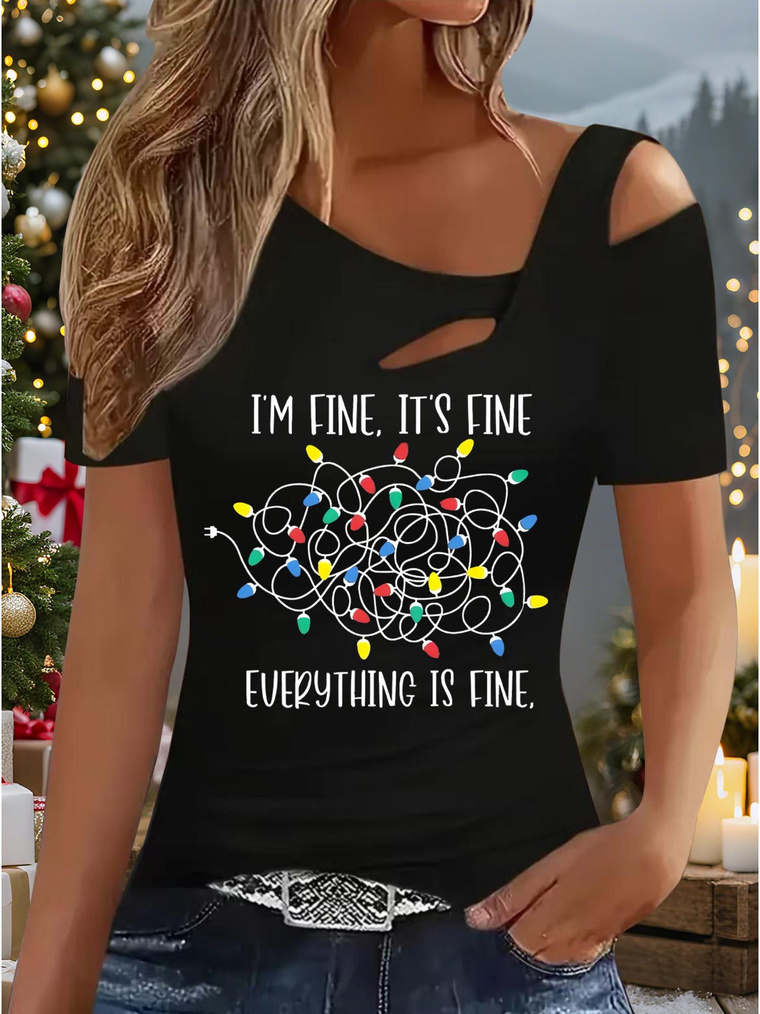 

Женский Новый Повседневный Топ Рождество Хэллоуин Рождественский Подарок Топы Рубашка Блузка S чёрный