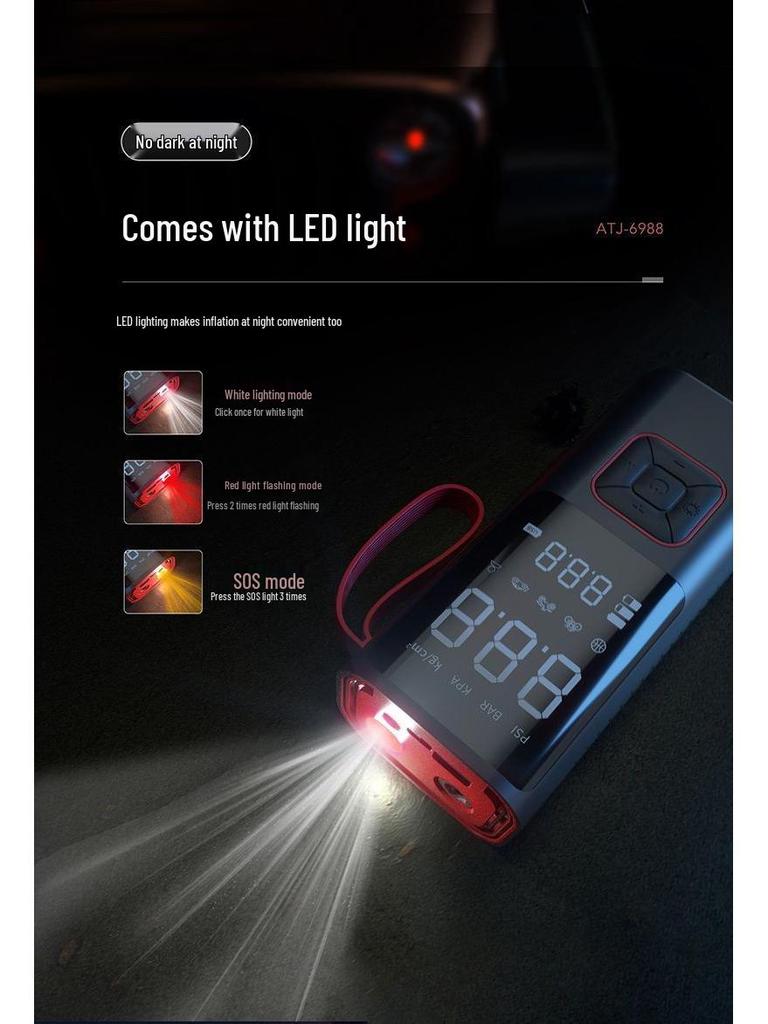 Wireless Portable Air Pump & Power Bank for Tires and Bicycles