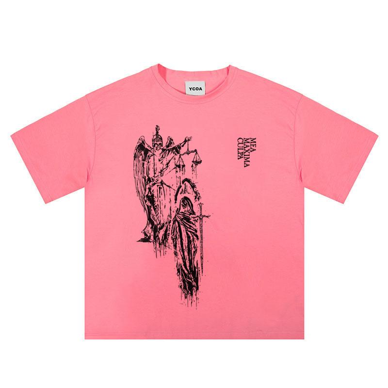 Mens TShirt Atrium Black Graphic 100 Cotton Printed Oversized Vintage Short Sleeve Tees Tops Y2k Streetwear Korean Clothes