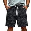 Men Casual Drawstring Waist Athletic Shorts Relaxed Fit Lightweight Breathable Fabric Gradient Print Elastic Waistband