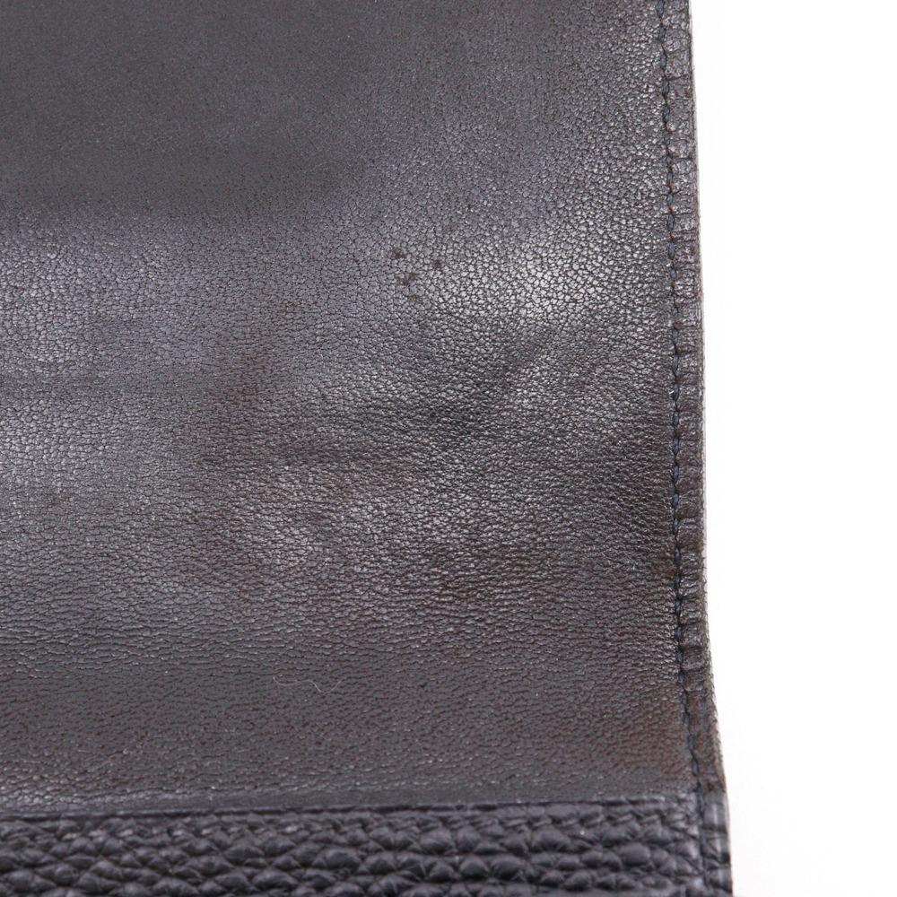 HERMES Dogon GM Purse Black / Gold Hardware Taurillon Clemence unisex Used