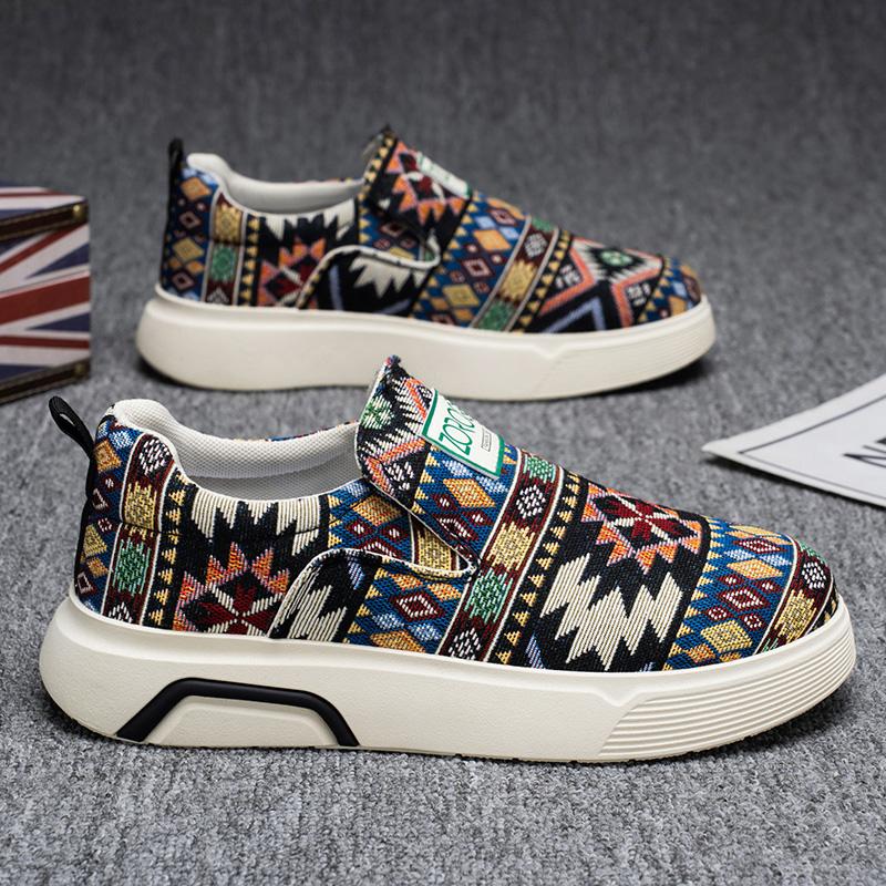 Chaussures pour Hommes Mocassins Skateboard Douces et Confortables Extérieur Été Baskets pour Hommes Résistantes à l'Usure Ventilées Antidérapantes Mode