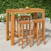 Day and Night - Day and Night High Garden Table and Stools 5 Pcs Solid Acacia Wood