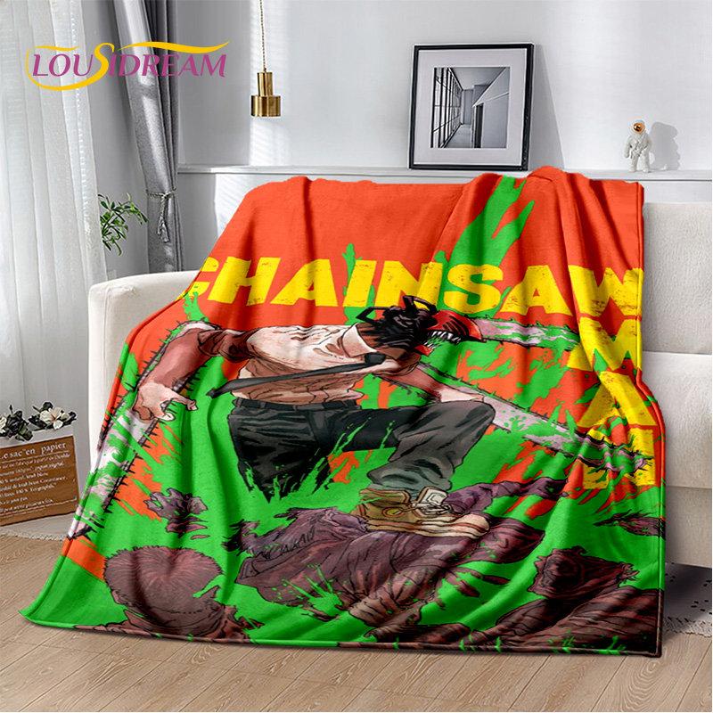 Anime Chainsaw Man Denji Cartoon Soft Plush Blanket,Flannel Blanket Throw Blanket for Living Room Bedroom Bed Sofa Picnic Cover