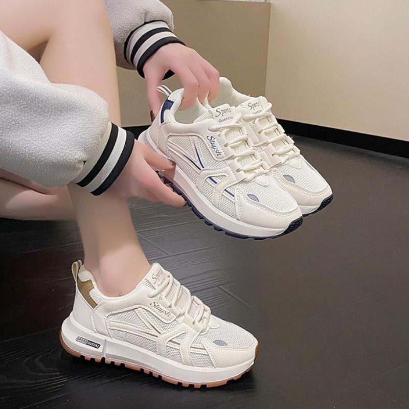 Fashion 2025 Women's Sneakers Summer New Breathable All-match Air-cushion Casual Sport Shoes Fashion Anti-slip Training Shoes Zapatillas