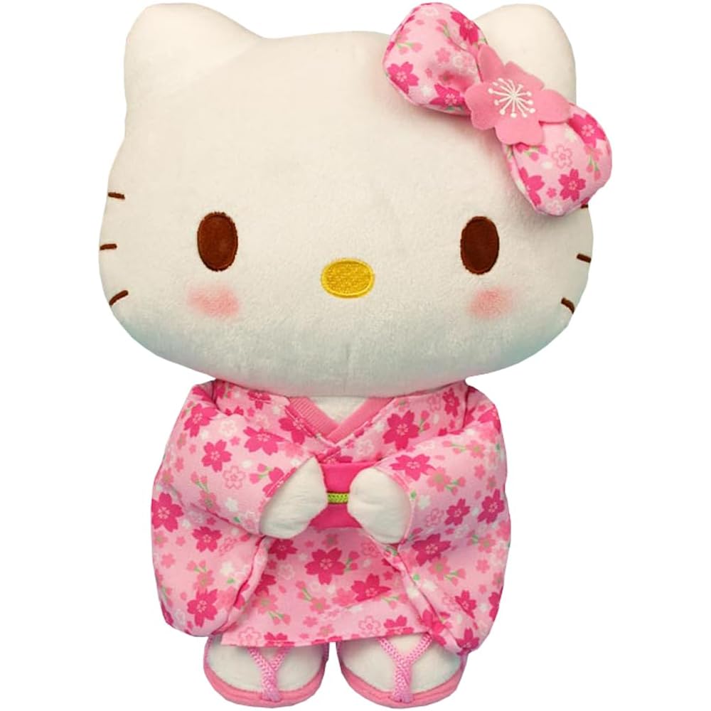 Nakajima Corporation Sanrio Hello Kitty Sakura Kimono Plush Toy S Size 084361-15 Pink