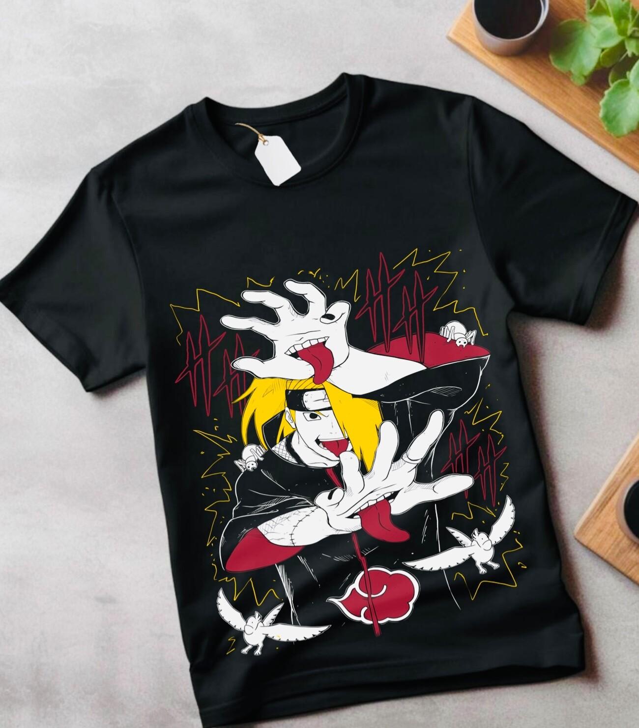 

Itachi Uchiha T-Shirt Mens Womens Tees Top Naruto Shippuden Japanese Anime Manga Style Shirt All Size L