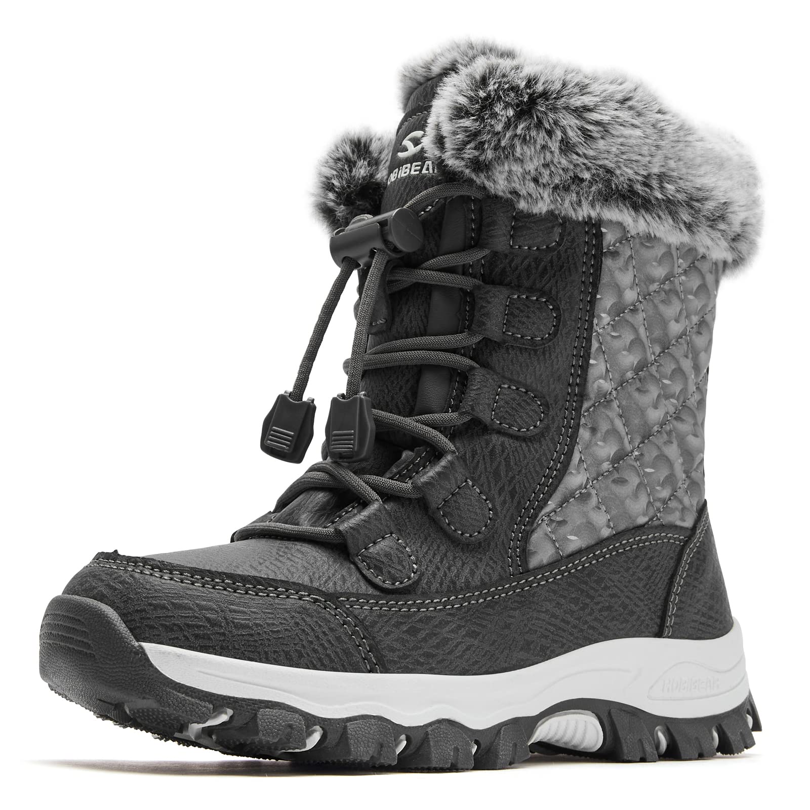 

Xinpingway и Snow Winter Уличные Снежные Ботинки для Холодной Погоды Размер Женские Детские Ботинки, Ботинки, Девочки, Погода, Нескользящие, Серые, 25.0см