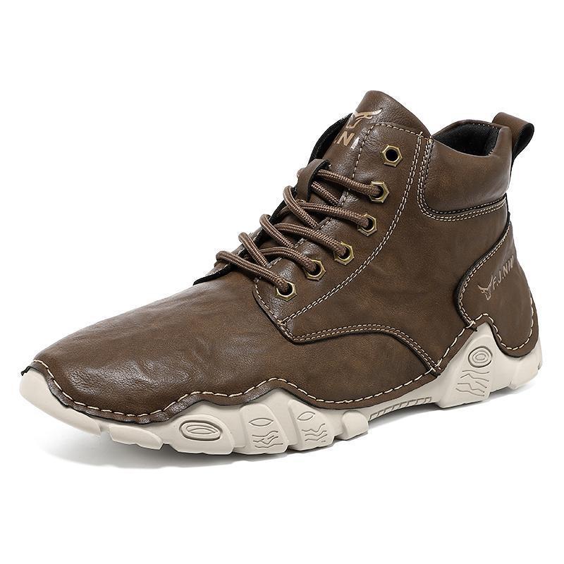 

2025 popular men s shoes octopus mid-top Martin boots non-slip and wear-resistant men s short boots fashion locomotive boots 38