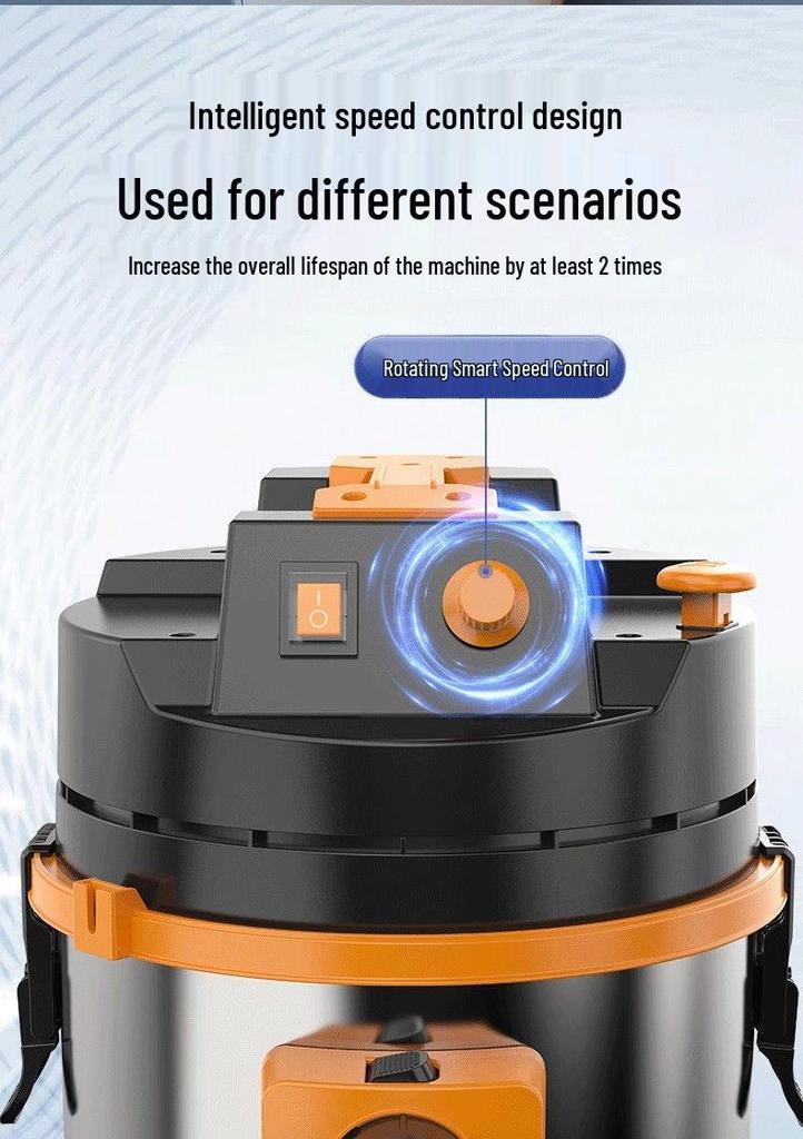 High Suction Vacuum Cleaner for Wet/Dry Use - Ideal for Initial and Grout Cleaning, Car Washing, and Industrial Needs